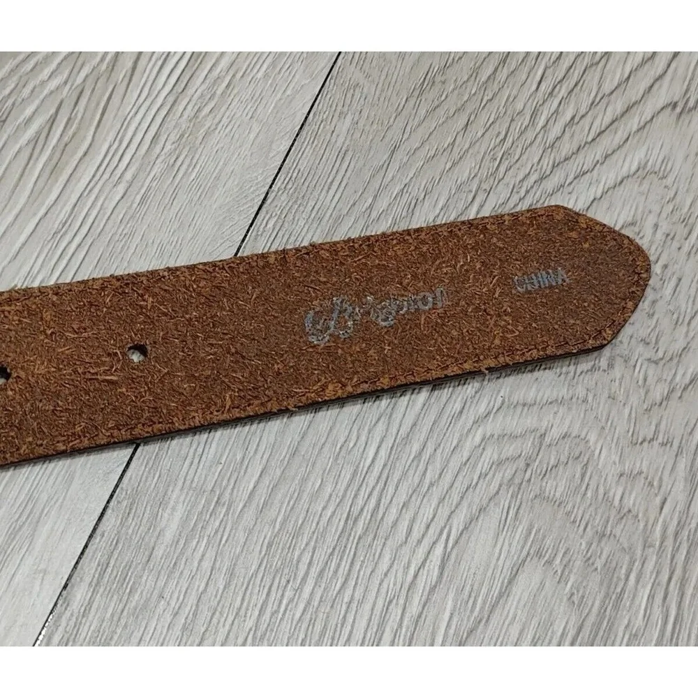 Brighton Women's Belt Brown Western Pattern Silver‎ Buckle Sz M 28